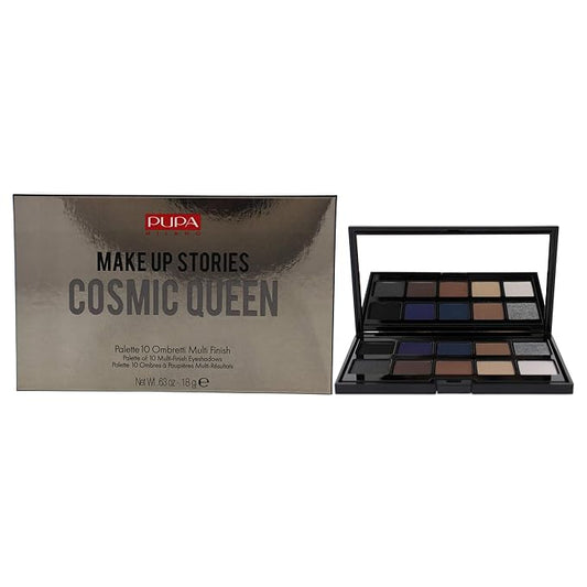 Pupa Milano Make Up Stories Eyeshadow Palette 004 Cosmic Queen - 10-Shade Shadow Collection with Matte, Satin, and Metallic Color Options - High Pigment Formula - Soft, Blendable Texture - 0.63 oz-VivaGrace Women