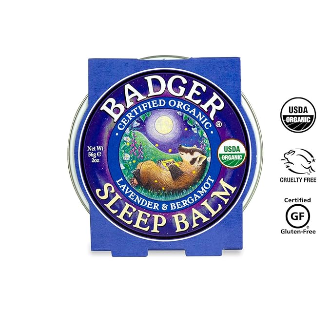 Badger - Sleep Balm, Lavender & Bergamot, Natural Sleep Balm, Scented Relaxing Balm for Children and Adults, Calming Night Balm, Organic Sleep Balm, 2 oz-VivaGrace Women
