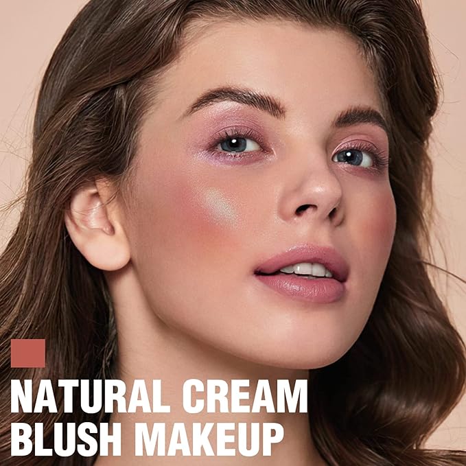 FOCALLURE Cream Blush Makeup,Buildable Blush Stick for Cheeks,Matte and Dewy Finish,Long Wearing,Easy Application,Lightweight Multi Stick,BURNING CLAY-VivaGrace Women