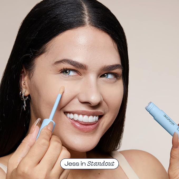 Alleyoop Game Face Concealer Makeup, Lightweight to Medium Buildable Coverage Under Eye Concealer, For Blemishes, Crease-proof and Hydrating with Aloe Stem Cell, Smooth Second Skin Finish - Standout-VivaGrace Women