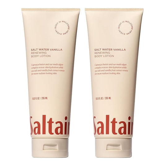 Saltair Body Lotion - 2 Pack Moisturizing Lotion For Dry Skin. Salt Water Vanilla Scented Hydrating Body Cream with Nourishing Moisturizer Formula. Skin Care for Women and Men. 2x 10oz Tubes-VivaGrace Women