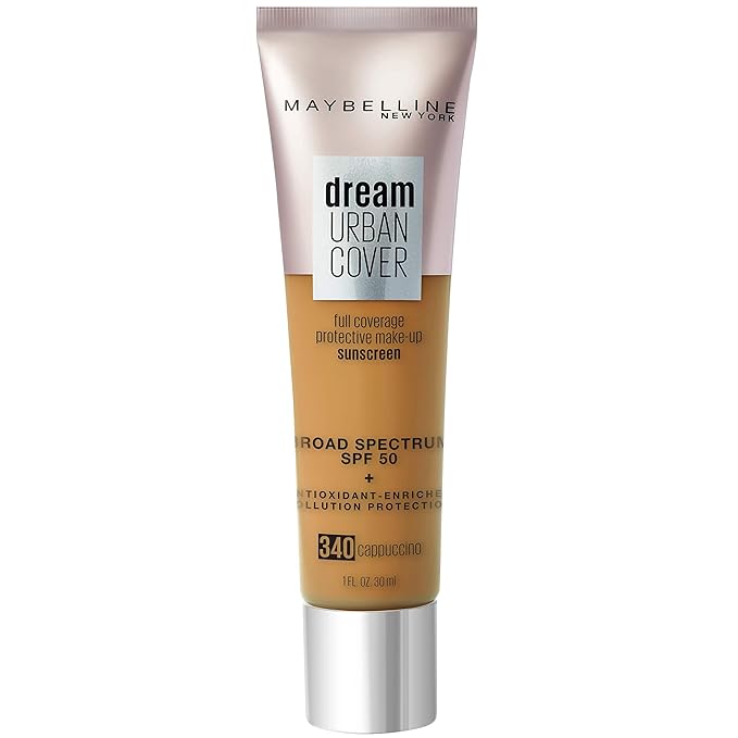 Maybelline Dream Urban Cover Flawless Coverage Foundation Makeup, SPF 50, Cappuccino-VivaGrace Women