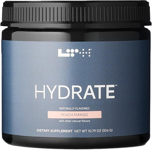 LTH Hydrate Hydration Mix - Trusted by Life Time Fitness Members - NSF Certified for Sport - Electrolyte Powder - Plant-Based, Non-GMO, Gluten Free - 60 Servings (Peach Mango)-VivaGrace Women