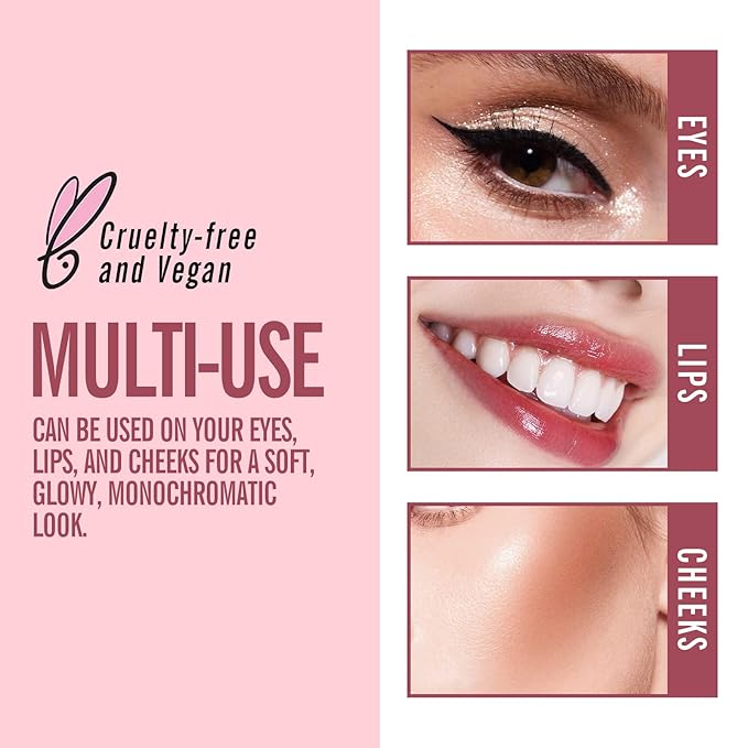 KIMUSE Multi Stick Trio Face Makeup, Cream Blush Stick for Cheeks & Lips, Contour Stick & Highlighter Makeup Sticks for All Skin-VivaGrace Women