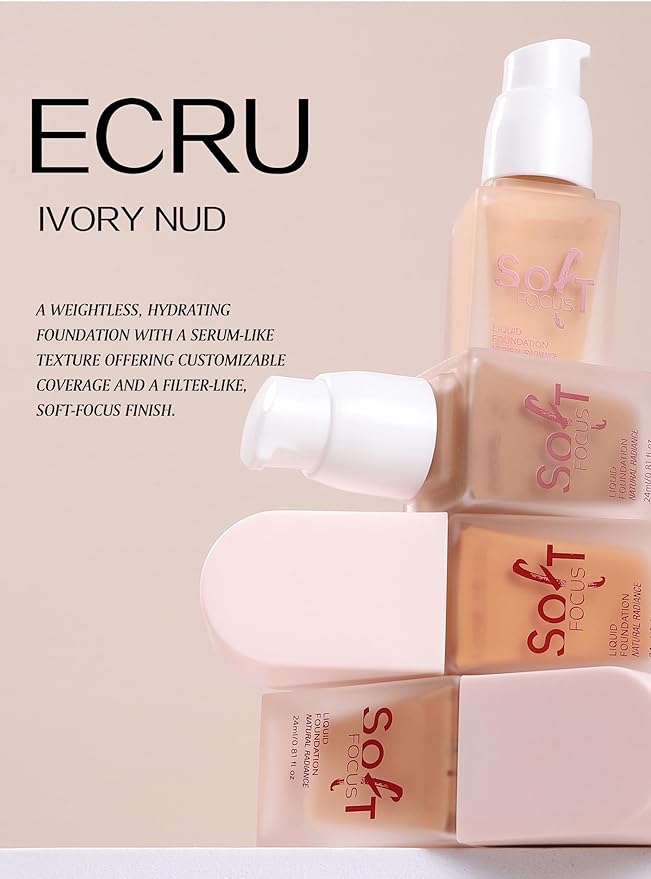 Soft Focus Liquid Concealer Foundation, Moisturizing High Coverage Liquid Foundation, Waterproof Long Lasting 24 HR Oil Control Foundation, Matte Lightweight Liquid Concealer for Women, 01-VivaGrace Women
