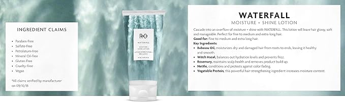 R+Co Waterfall Moisture and Shine Lotion | Lightweight Hair Hydration + Softness | Vegan + Cruelty-Free | 5 Fl Oz-VivaGrace Women