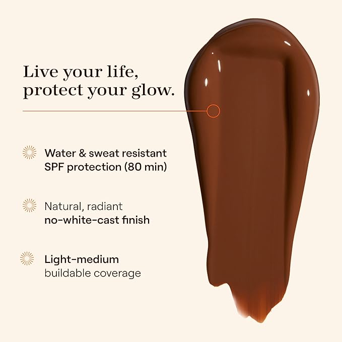 Live Tinted Hueguard Skin Tint SPF 50 - Tinted Mineral Sunscreen with Light-Medium Buildable Coverage With a Hydrating and Radiant Finish - Water and Sweat Resistant, 1.35 fl oz - Shade 02-VivaGrace Women