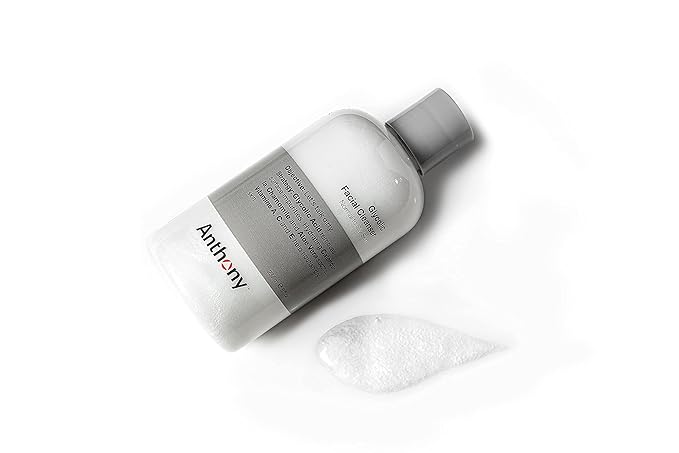Anthony Glycolic Facial Cleanser for Men, Daily Exfoliating & Hydrating Face Wash, Shave Prep, Non-Foaming, Deep Cleansing, Gentle on Sensitive Skin, Removes Dirt & Oil, Smooths Texture, 8 Fl Oz-VivaGrace Women