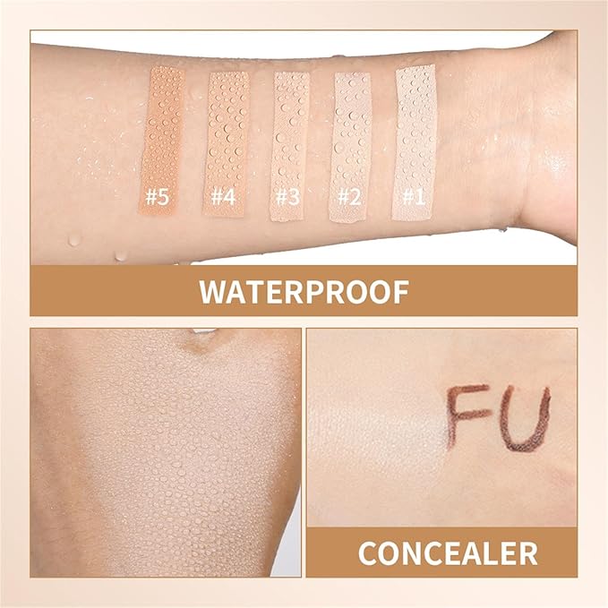 Beauty Balm Serum Boosted Skin Tint, Dual-Ended Eraser Foundation Stick with Brush, Full Coverage Cream Korean Makeup, Long-Lasting Stick for Smooth, Flawless Finish (#2 Nature)-VivaGrace Women