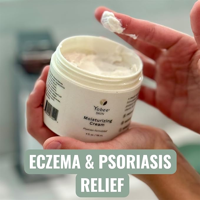 Yobee Body & Face Cream for Dry, Itchy Skin | Dermatologist Formulated | Probiotics, Honey, Turmeric, Vitamins B12 & E, Ceramides, Shea Butter | Fragrance Free | For Kids & Adults | Soothe Eczema-VivaGrace Women