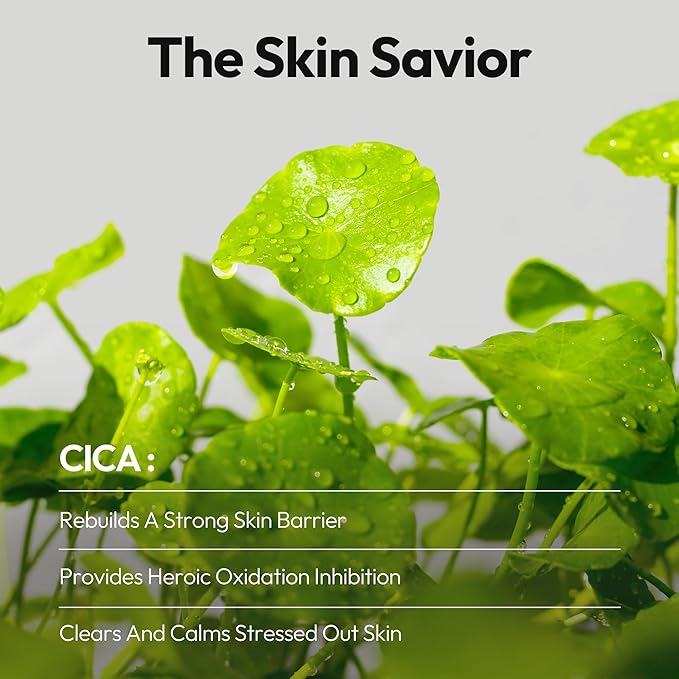 LAPCOS Cica Sheet Mask, Daily Face Mask with Cantella Plant Extract to Regenerate and Revitalize Skin, Korean Beauty Favorite, 5-Pack-VivaGrace Women