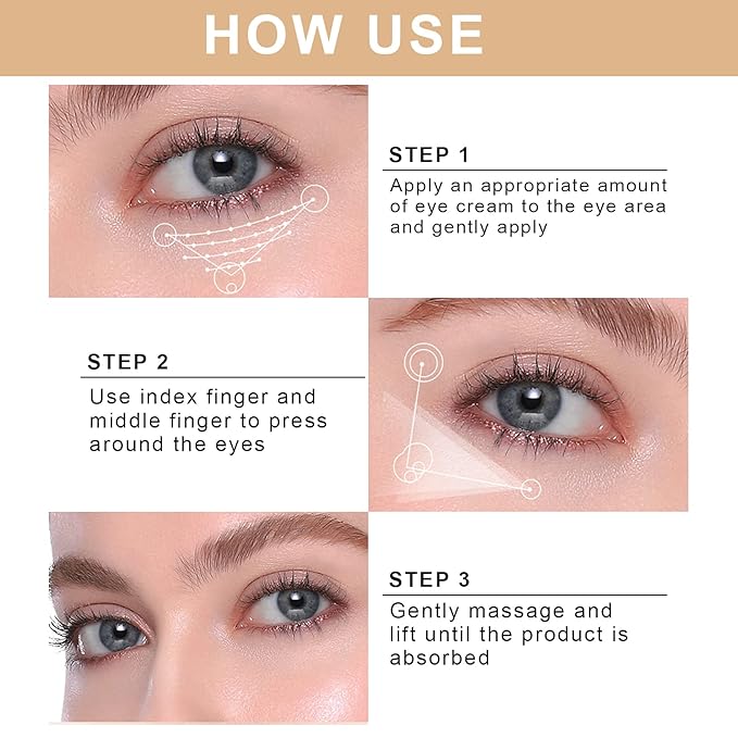 Caffeine Eye Serum, Eye Lift Serum with Vitamin C, Hyaluronic Acid, Collagen - Reduces Puffiness, Dark Circles, Under Eye Bags 1 oz / 30 ml-VivaGrace Women