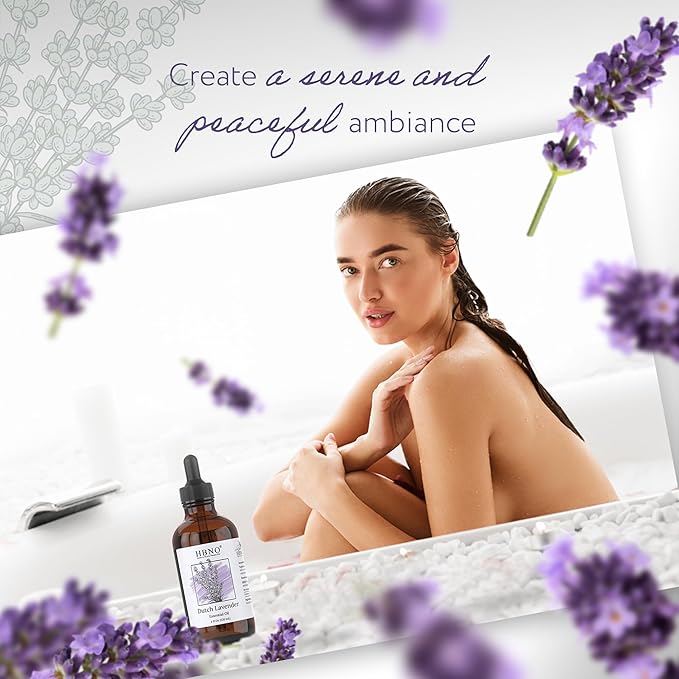 HBNO California Bottled Dutch Lavender Essential Oil 4 fl oz (120ml) - Natural Lavender Oil for Skin, Perfect for Cleaning, Aromatherapy, DIY & Diffuser-VivaGrace Women