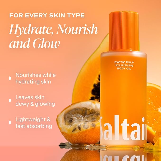 Saltair Body Oil. Luxurious Exotic Pulp After Shower and Bath Oil Moisturizer for Women. Botanical, Non-Greasy, and Well-Absorbing Lotion for Hydrating Dry Skin. 4oz Pump Bottle-VivaGrace Women