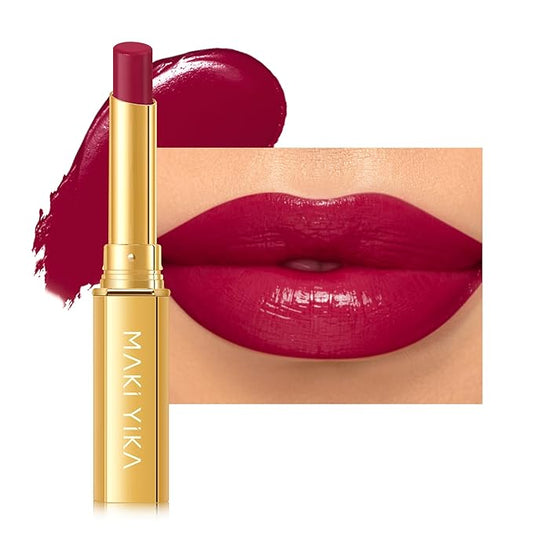 MAKI YIKA Burgundy Lipstick for Women Moisture Hydrate Lipsticks Glossy Purple Lipsticks Sheer Finish Lightweight Tinted Lip Balm, Z04 Burning Love-VivaGrace Women