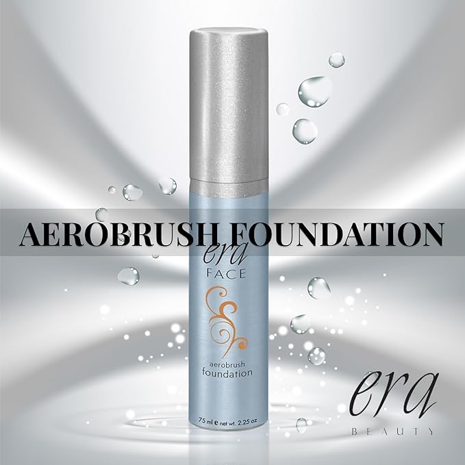 ERA Face spray makeup (R8 Amber, 2.25 oz) - airbrush foundation, everyday, buildable, professional spray on cosmetics by Era Beauty-VivaGrace Women