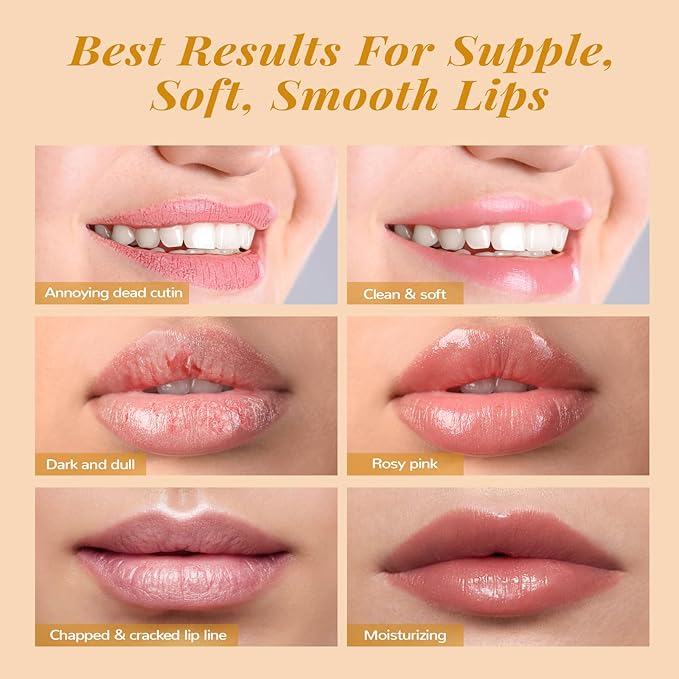 ANAI RUI Lip Mask and Scrub Set, Lip Sleeping Mask & Lip Exfoliator/Scrub for Exfoliating & Lip Overnight Treatment, Lip Care Gift Kits for Dry, Chapped & Dark Lips, Reduce Fine Lines, Vanilla-VivaGrace Women