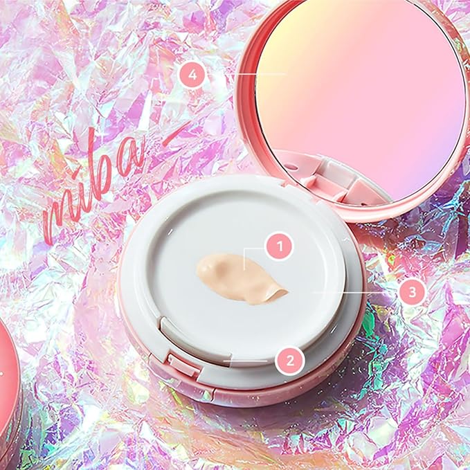 MIBA Ion Calcium Mineral BB Cushion 12g / 0.42 oz. Airless Cushion BB Cream, Moisturizing Finish.-VivaGrace Women