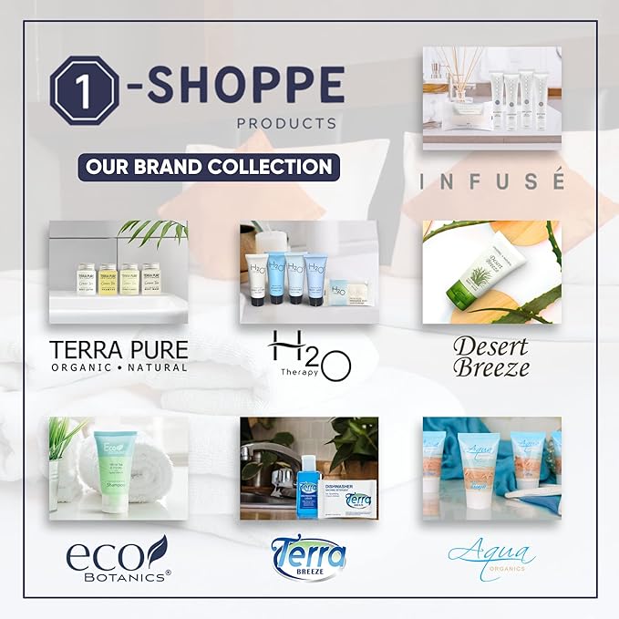 Desert Breeze Hotel Soaps and Toiletries Bulk Set | 1oz Hotel Shampoo & Conditioner, Body Wash, Body Lotion & Bar Soap | Full Pallet 49 cases with 300 units each - 14,700 pieces-VivaGrace Women