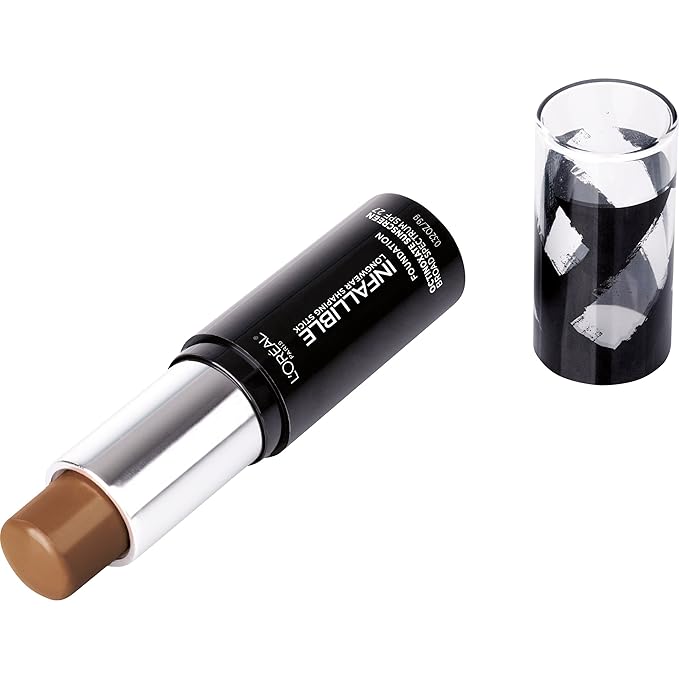L'Oreal Paris Makeup Infallible Longwear Shaping Stick Foundation, 411 Chestnut, 1 Tube, 0.32 Ounce-VivaGrace Women