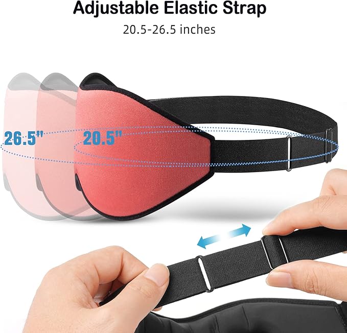 LitBear Sleep Masks for Women, Sleep Eye Mask for Sleeping, Comfortable Night Sleeping Mask, Soft Contoured Eye Cover for Sleeping with Elastic Strap for Side Sleeper Flying Shift Worker Light Sleeper-VivaGrace Women