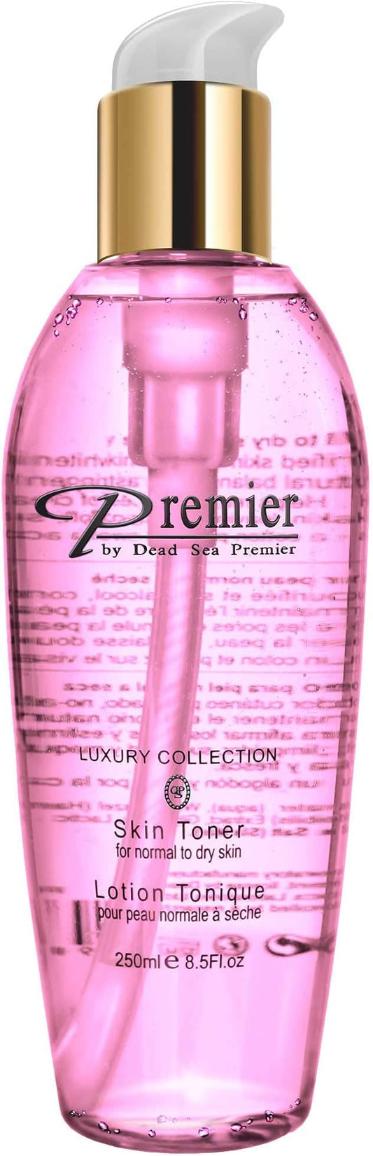 Premier Dead Sea Skin Toner Normal To Oily Skin, pH 5.5 balancing, alcoholic cleanser that is mild and gentle to skin, with natural ingredients of witch hazel and minerals 8.5fl.oz-VivaGrace Women