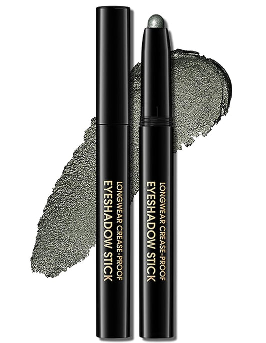 Erinde Waterproof Eyeshadow Stick, Cream Eye Shadow Stick, Long-Lasting, Crease-Proof, Cream to Powder Buildable & Blendable Eye Shadow Pencils Crayon, Vegan & Cruelty-Free, 04 Bottle Green-VivaGrace Women