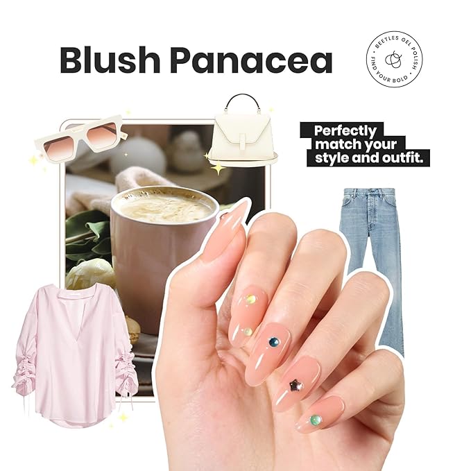 Beetles Jelly Nail Polish Set P186,6 Colors Burgundy Pink Nude Quick Dry Nail Polish 15 ml Fingernail Fast Drying & Long Lasting Nail Strengthener Polish