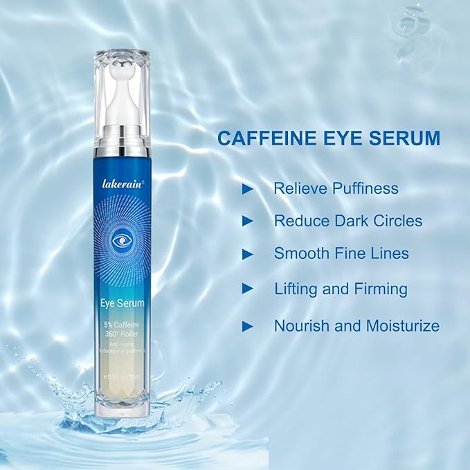 Caffeine Eye Serum for Dark Circles, Puffiness, Bags Under Eyes, Illuminating Eye Serum, Retinol Eye Serum, Anti-Aging Eye Serum for Dark Circles, Age Spots, Fine Lines, Wrinkles-VivaGrace Women
