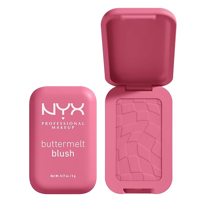 NYX PROFESSIONAL MAKEUP Buttermelt Powder Blush, Fade and Transfer-Resistant Blush, Up to 12HR Make Up Wear, Vegan Formula - For The Butta-VivaGrace Women