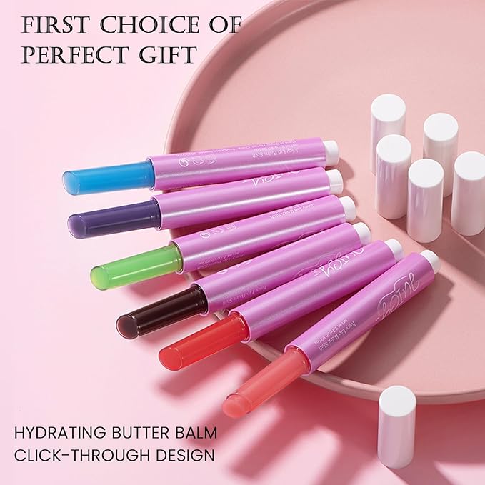 DAGEDA 3PCS Tinted Lip Balm, Moisturizing Magic Color Changing Lipstick, Soothing Hydrating Lip Balm Tinted, Glossy Lip Plump Gloss Butter Balm for Women, Lightweight, Non-Greasy, 01+02+03-VivaGrace Women