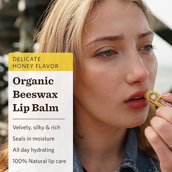 Moon Valley Organics Beeswax Lip Balm for Moisturizing Lips and Cuticles (SWEET HONEY, 4pack)-VivaGrace Women