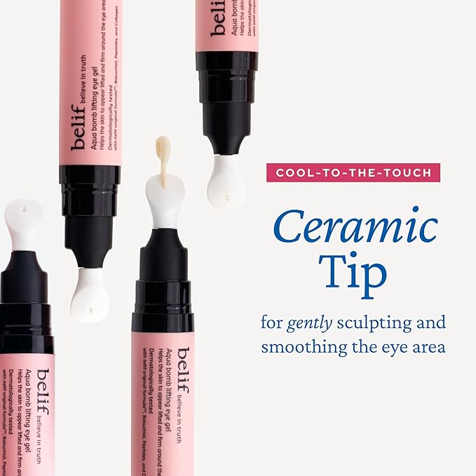 belif Aqua Bomb Lifting Eye Gel | Retinol + Collagen + Peptide for Firming & Plumping | Hyaluronic Acid for Glowy Hydration | Niacinamide for Dark Circles | Korean Skin Care-VivaGrace Women