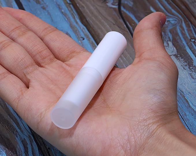 0.14oz Empty Flavored Lip Balm Container Tubes Plastic Homemade Moisturizing Lip Stick with Caps Bulk Fit for Women Adult DIY Making Supplies, 25 Count (White)-VivaGrace Women