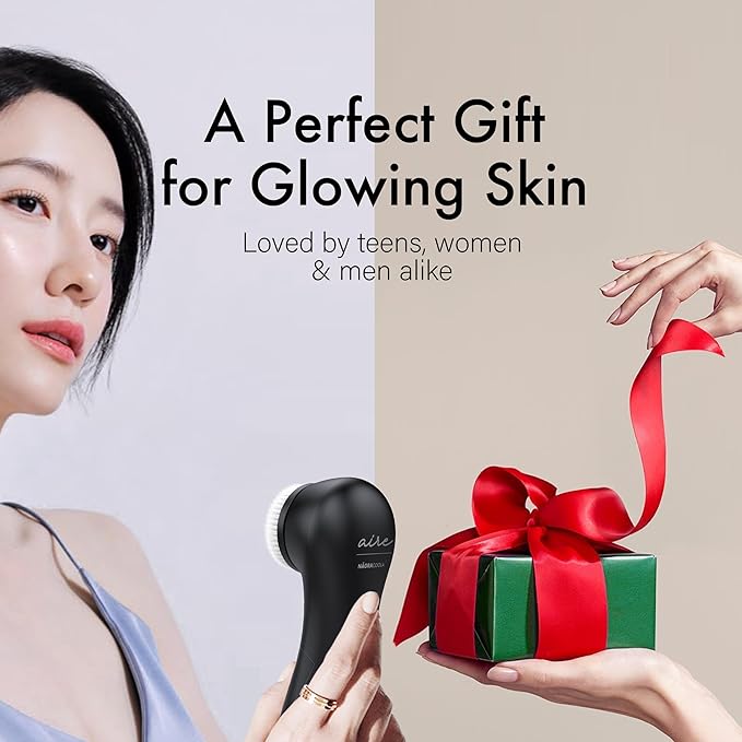 NågraCoola Electric Facial Cleansing Brush – Rechargeable Waterproof Face Scrubber for Women & Men, 2 Brush Heads for Deep Pore Cleansing & Gentle Exfoliation, 3 Speeds, Auto-Timer-VivaGrace Women