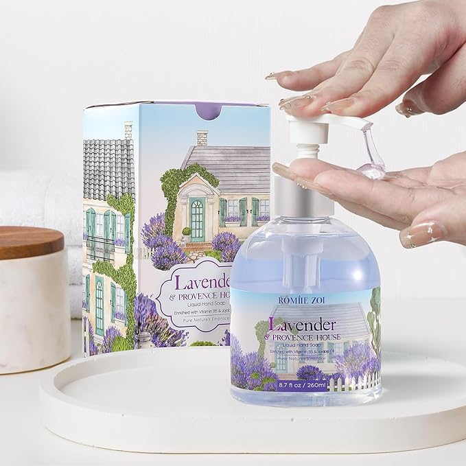 Liquid Hand Soap with Gift Box - Lavender Rosemary- 260ml/ 8.7 fl.oz