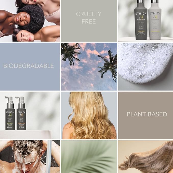 Sulfate-Free Salon-Grade Anti-Aging Moisturizing Shampoo, Hypoallergenic Scalp & Hair Growth Formula, For All Hair Types - Paraben Free, Gluten Free, Fragrance Free, 16.9 oz-VivaGrace Women