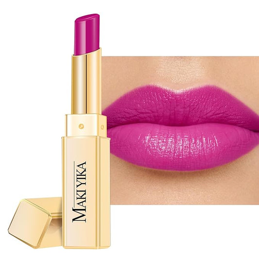MAKI YIKA Moisture Purple Lipstick for Women Hydrate Lip Gloss for Dry Cracked Lips Weightless Glossy Lip Color Juicy Finish,MA068 Rose Love-VivaGrace Women