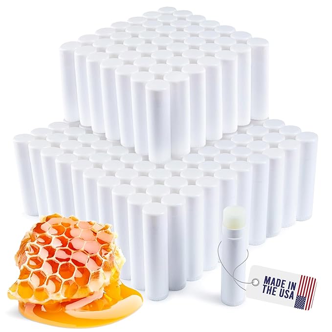 Lip Balm Bulk Unlabeled - Made in USA Bulk Chapstick - Natural Ingredients Vitamin E Shea Butter - Custom Chapstick Bulk For Party & Wedding Favors (150 Count, Honey)-VivaGrace Women
