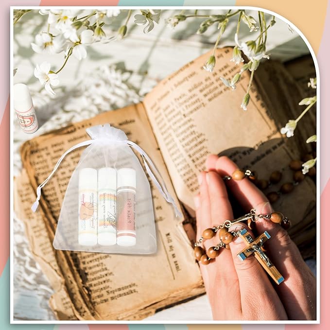 50 Pack Lip Balm Religious for Women Boho Christian Lip Balm with Scripture Bulk Lipsticks Gifts Faith Bible Verse Scripture Inspirational Gift Party Favors Coworkers 10 Styles-VivaGrace Women