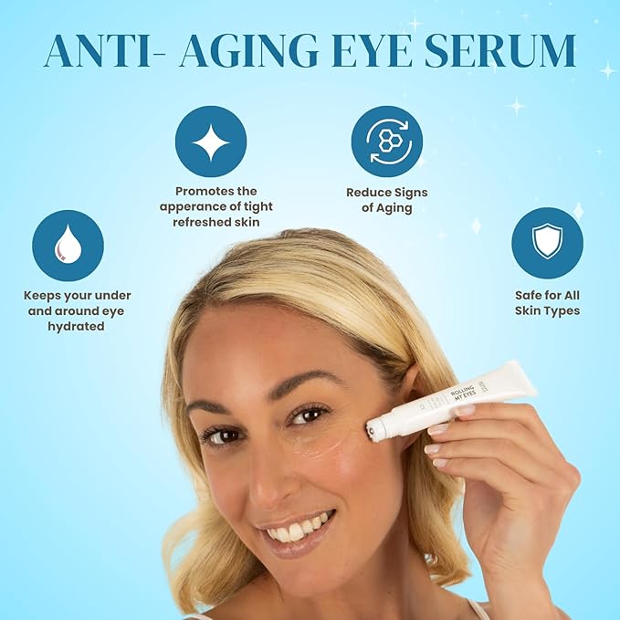 Miss Spa Eye Serum 5-in-1 Roll On Under Eye Cream, Helps De-puff and Brighten Under and Around Eyes, Anti-Aging Under Eye Roller Helps with Fine Lines and Dark Circles, Vitamin B3, Eye Bag Remover-VivaGrace Women