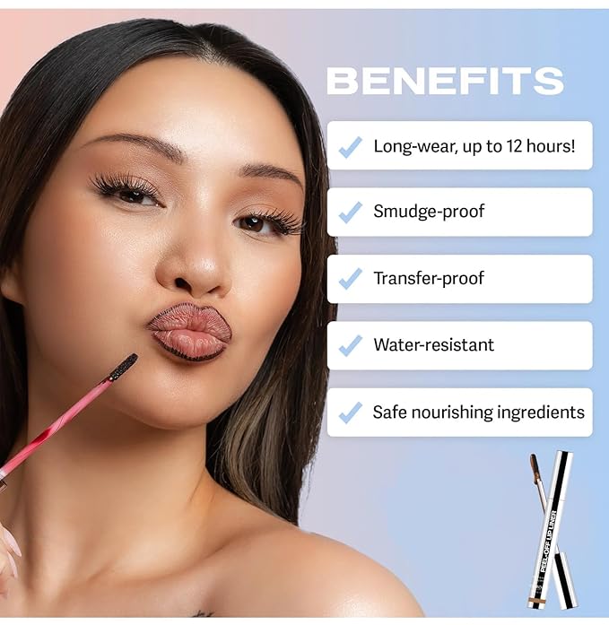 Longwear Peel-off Lip Stain Marker Peel Off with Vitamin E - Smudge-Resistant Lip Liner & Base for All Skin Types (01#)-VivaGrace Women