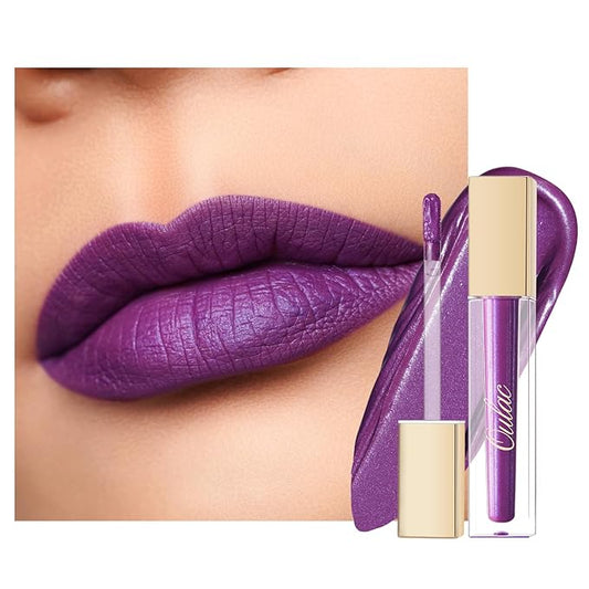 Oulac Matte Liquid Purple Lipstick for Women, Makeup Long Lasting High Impact Lip Color, Waterproof, Creamy Formula Lip stick with Vitamin E, Vegan & Cruelty-Free, 4.5ml (MS04)-VivaGrace Women
