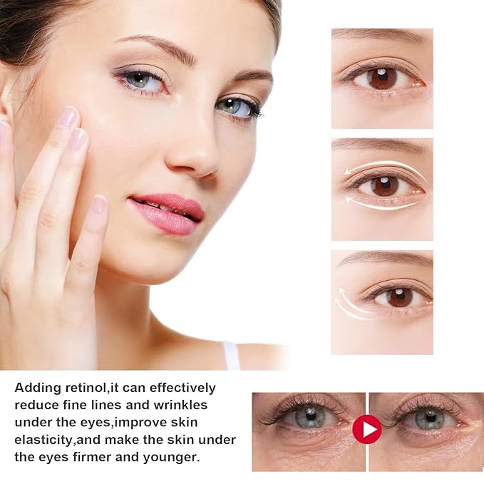 Retinol Eye Stick, Retinol Eye Cream for Dark Circles and Puffiness, Under Eye Cream Anti Aging, Retinol Eye Balm Reduce Fine Lines and Dark Circles, Visible Results in 3-4 Weeks-VivaGrace Women