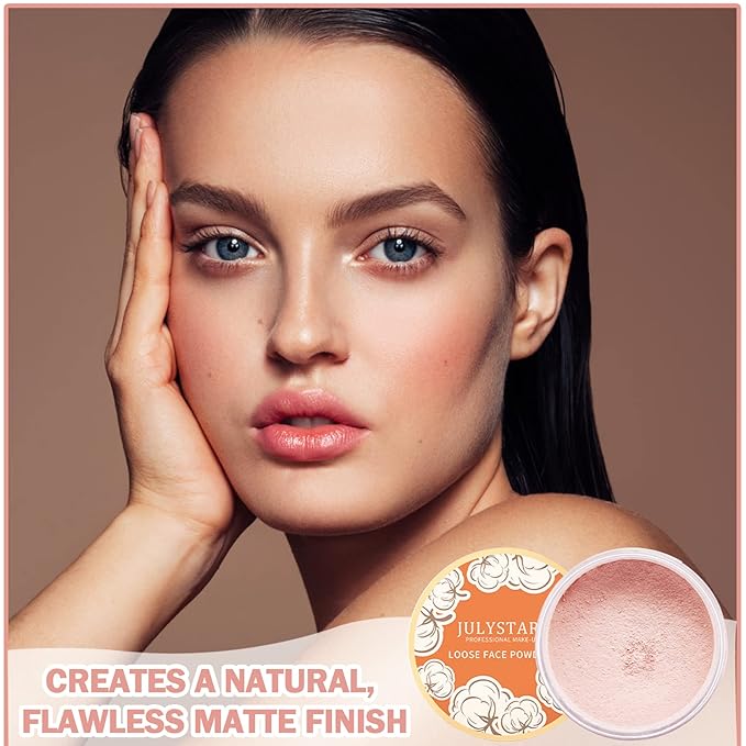 Pink Setting Powder Loose Face Powder Matte Soft Smooth Oil Control Long Lasting Loose Setting Powder Makeup For Natural Flawless #02 Pink Complexion-VivaGrace Women