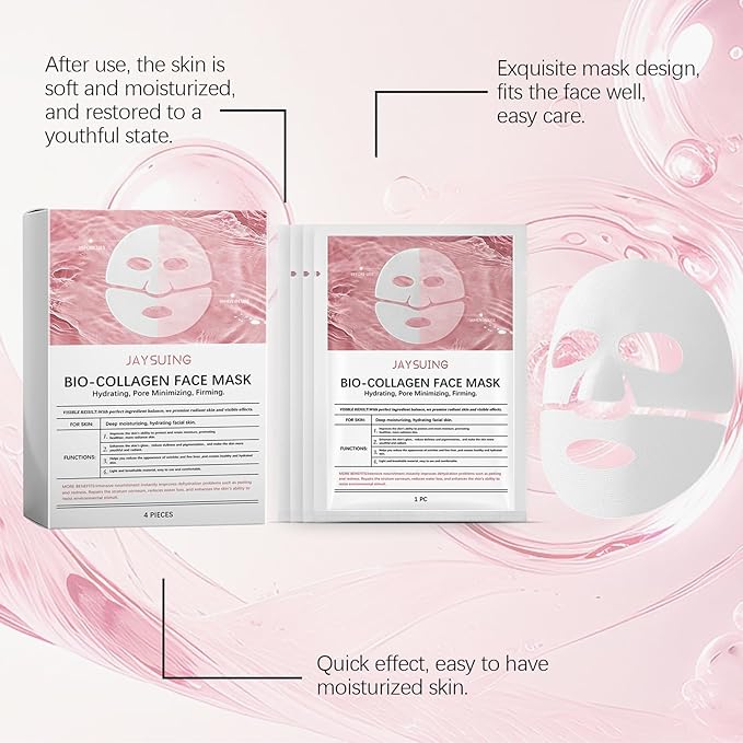 Retinol Collagen Face Mask – Korean Tightening Hydrogel Overnight Mask, Deep Moisturizing & Elasticity Boost, Long-Lasting Hydration & Brightening Skin (Deep Hydrating Mask)-VivaGrace Women
