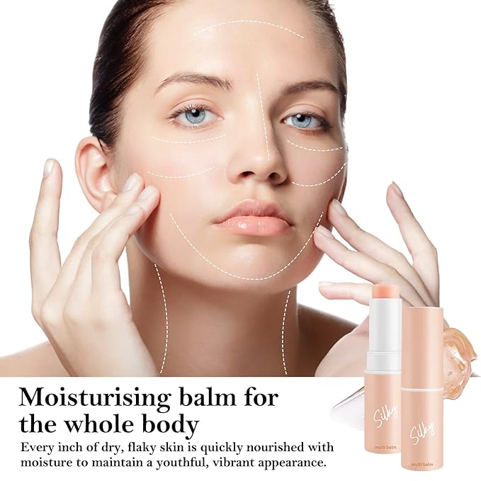 Boobeen Multi Moisturizer Balm Stick for Face, Moisture Balm Makeup Pen for Body, Hydrating Primer for Dry Skin Care,Glossy-VivaGrace Women