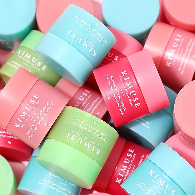 KIMUSE Lip Sleeping Mask Set - Overnight Treatment Lip Care Products | Moisturize & Nourish, Cracked Dry Lips, Intense Hydration with Shea Butter (SET)-VivaGrace Women