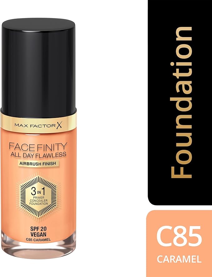 Max Factor Facefinity All Day Flawless 3 In 1 Foundation SPF 20, No. 85 Caramel (81377984)-VivaGrace Women