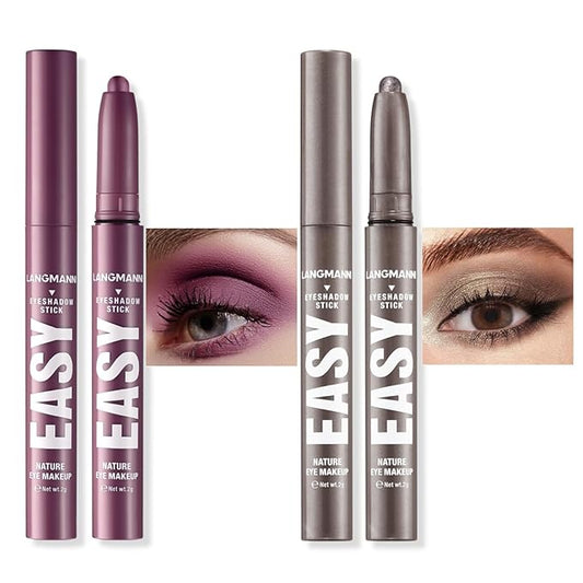 Jolilab Eyeshadow Stick Set, 8 Colors Matte Professional Bright-Colored Contouring and Highlight Stick, Cream Waterproof Long Lasting High Pigmented Eye Shadow. (2, 18-21)-VivaGrace Women